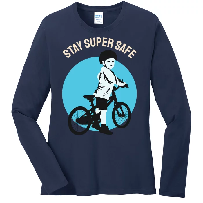 Stay Super Safe Ladies Long Sleeve Shirt