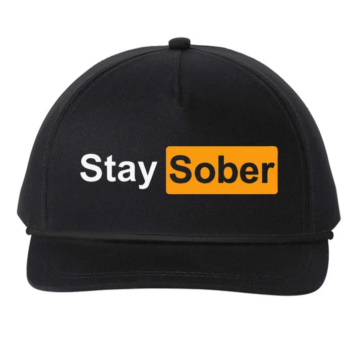 Stay Sober Snapback Five-Panel Rope Hat