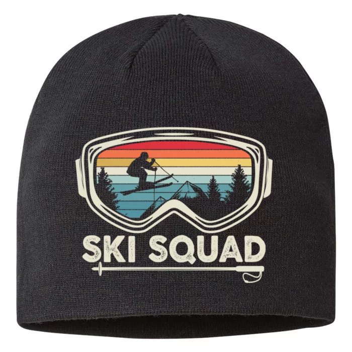 Ski Squad Ski Snowboard Goggles Skiing Snow Mountain Gift 8 1/2in Sustainable Knit Beanie