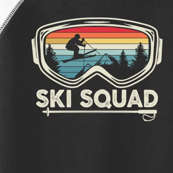 Ski Squad Ski Snowboard Goggles Skiing Snow Mountain Gift Toddler Fine Jersey T-Shirt