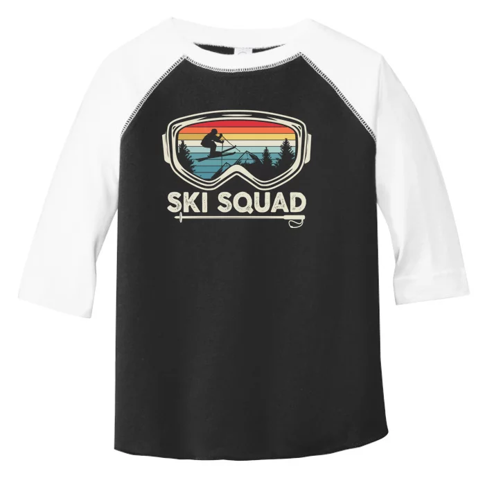 Ski Squad Ski Snowboard Goggles Skiing Snow Mountain Gift Toddler Fine Jersey T-Shirt