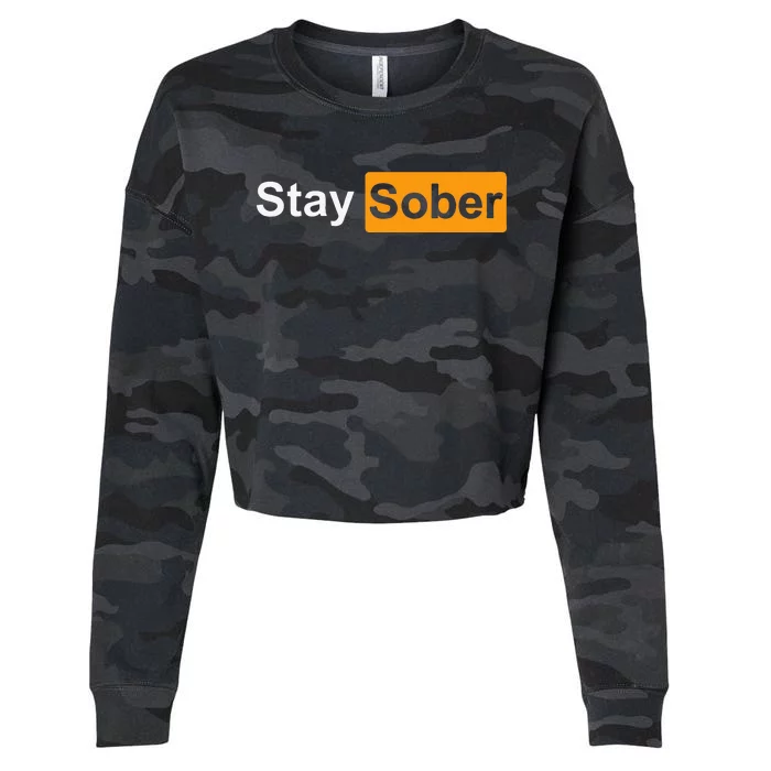 Stay Sober Cropped Pullover Crew