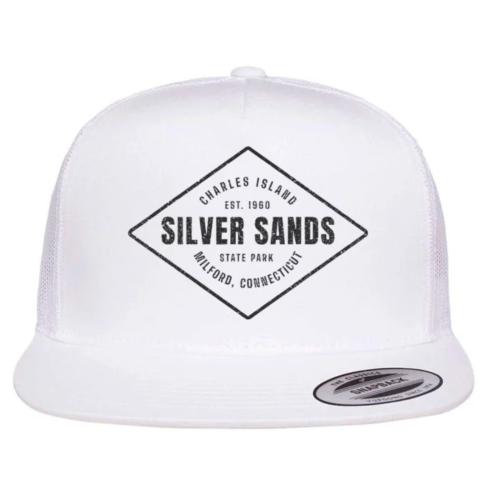 Silver Sands State Park Connecticut Souvenir Flat Bill Trucker Hat