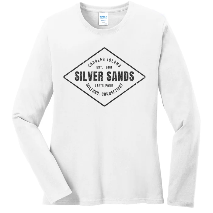 Silver Sands State Park Connecticut Souvenir Ladies Long Sleeve Shirt