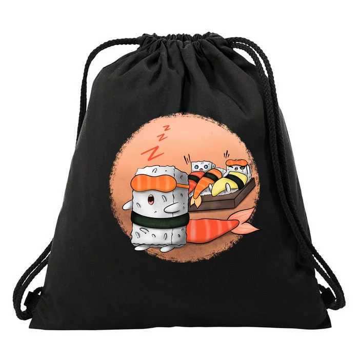 Sushi Sleeping Drawstring Bag