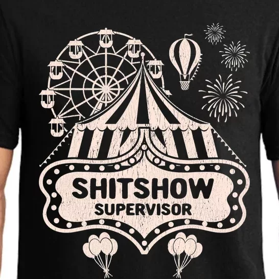 Shit Show Supervisor Funny Boss Manager Teacher & Mom Pajama Set