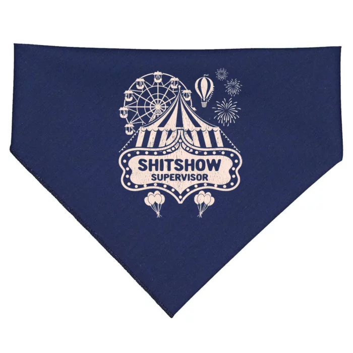 Shit Show Supervisor Funny Boss Manager Teacher & Mom USA-Made Doggie Bandana