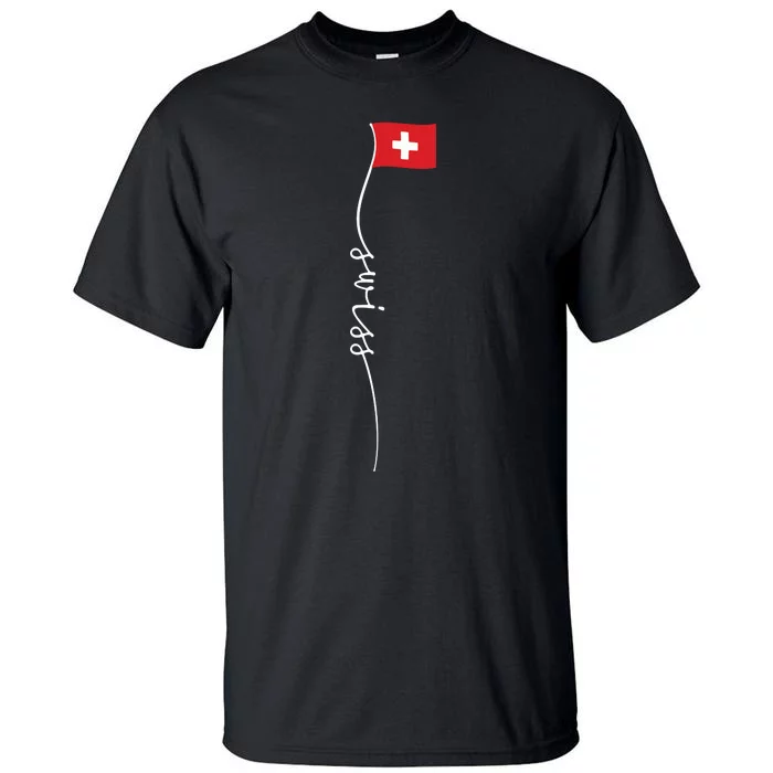 Switzerland Signature Swiss Flag Tall T-Shirt