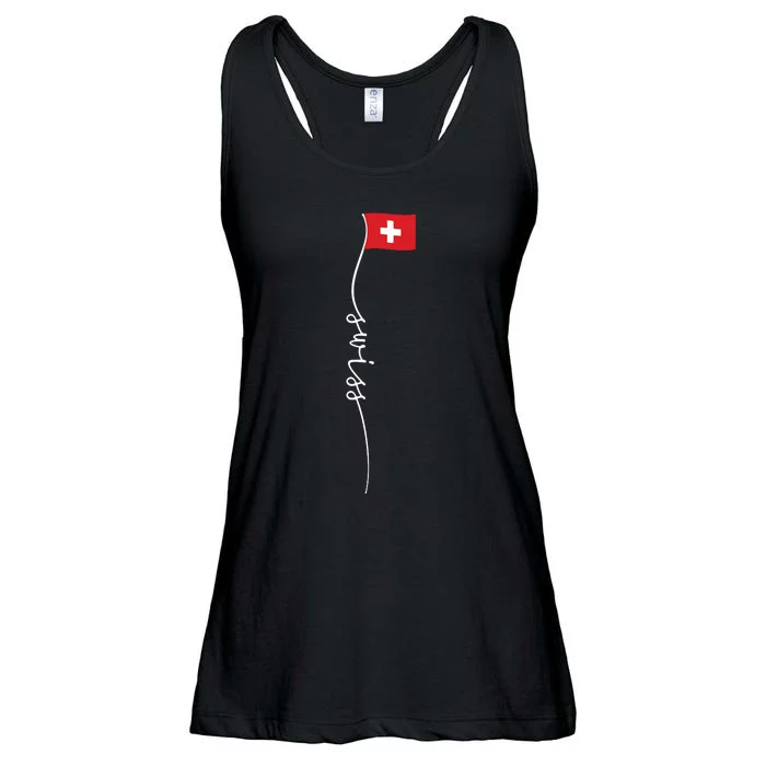 Switzerland Signature Swiss Flag Ladies Essential Flowy Tank