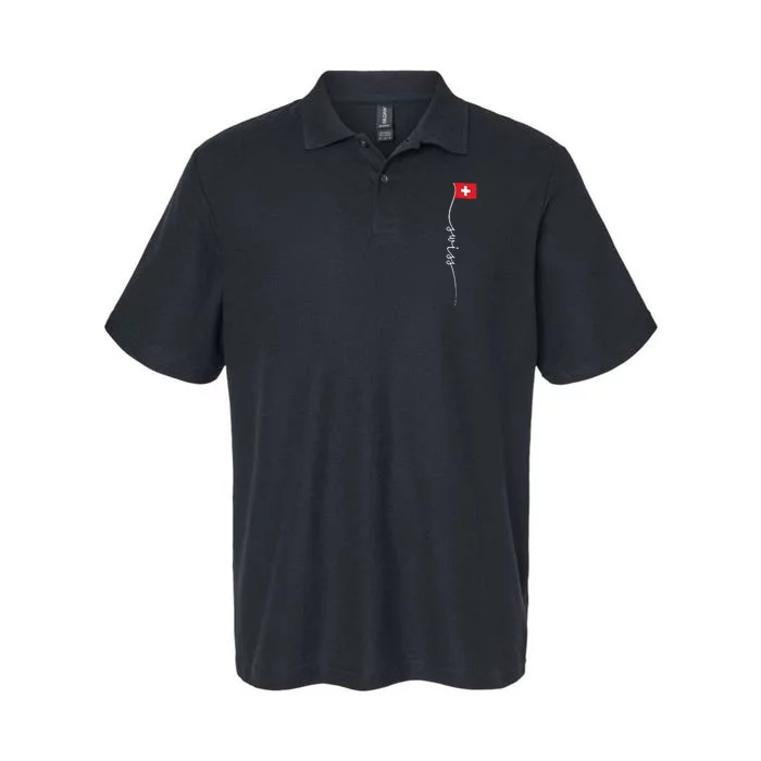 Switzerland Signature Swiss Flag Softstyle Adult Sport Polo