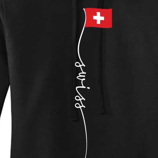 Switzerland Signature Swiss Flag Women's Pullover Hoodie