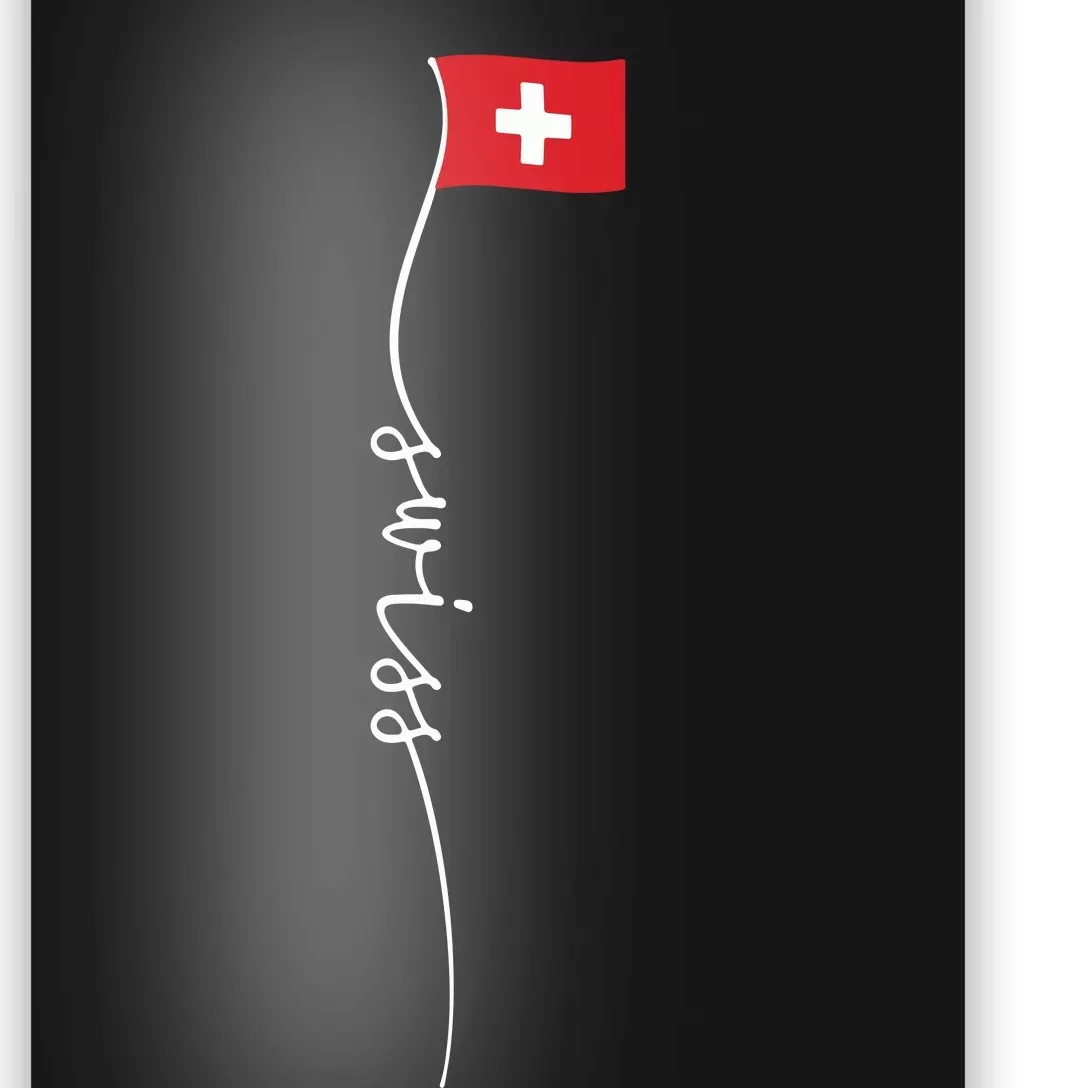 Switzerland Signature Swiss Flag Poster