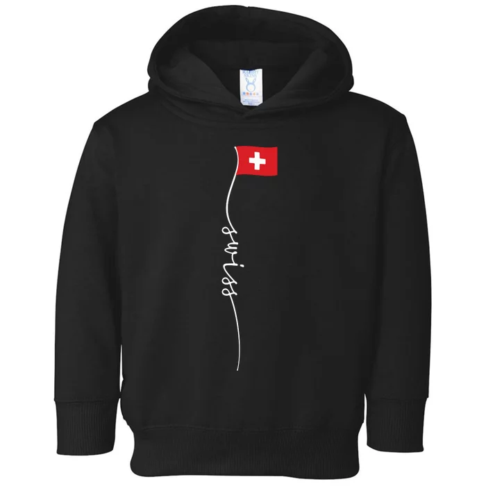 Switzerland Signature Swiss Flag Toddler Hoodie