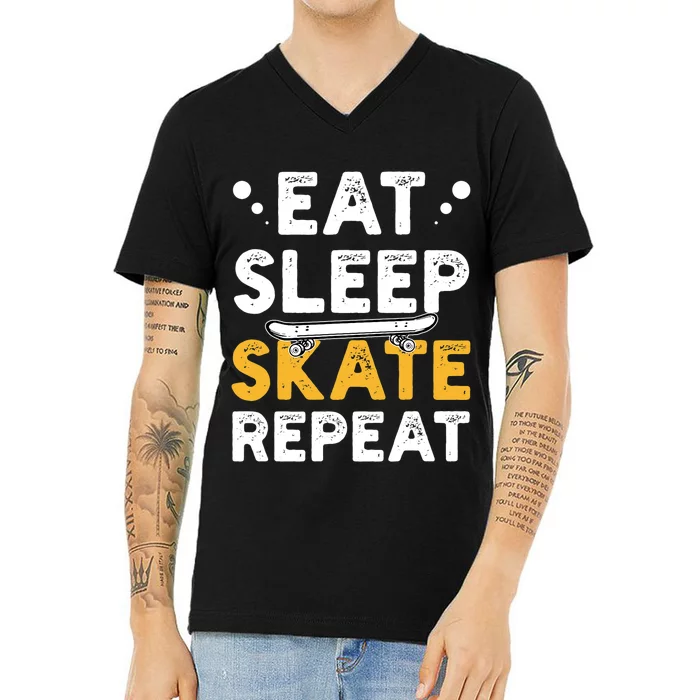 Skateboarding Skateboarder Skateboard Gift V-Neck T-Shirt