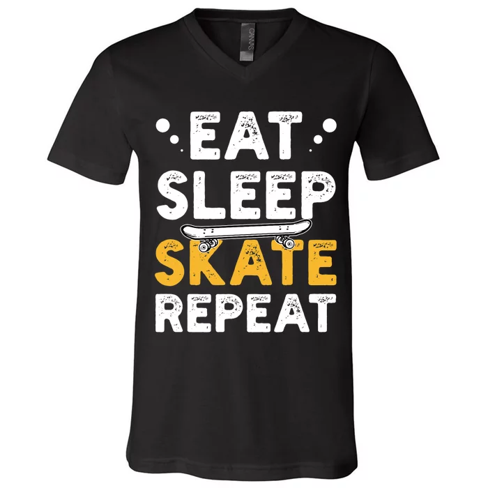 Skateboarding Skateboarder Skateboard Gift V-Neck T-Shirt