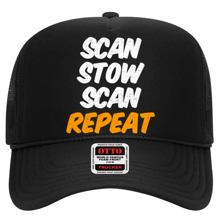 Scan Stow Scan Repeat High Crown Mesh Trucker Hat