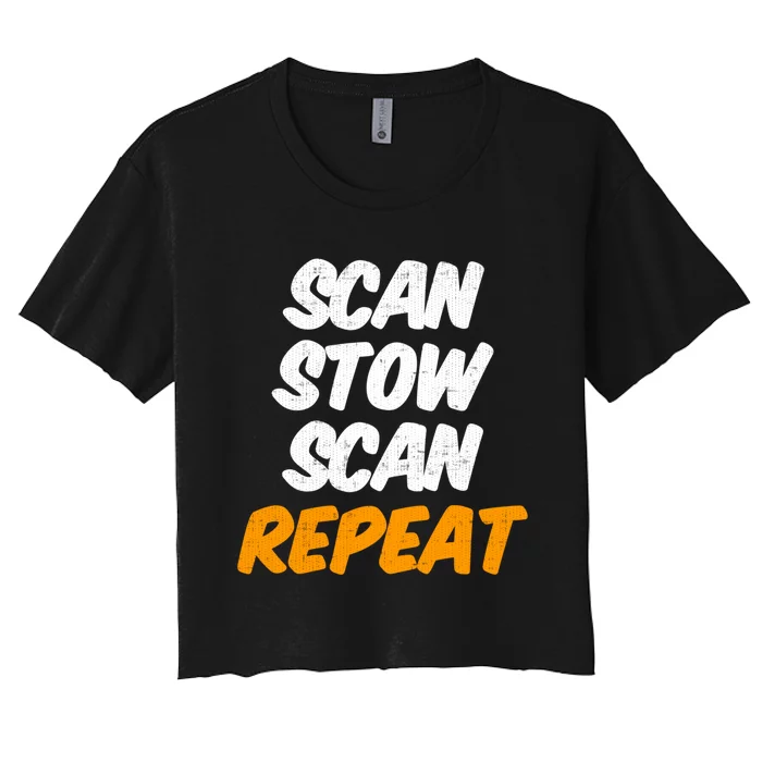 Scan Stow Scan Repeat Women's Crop Top Tee