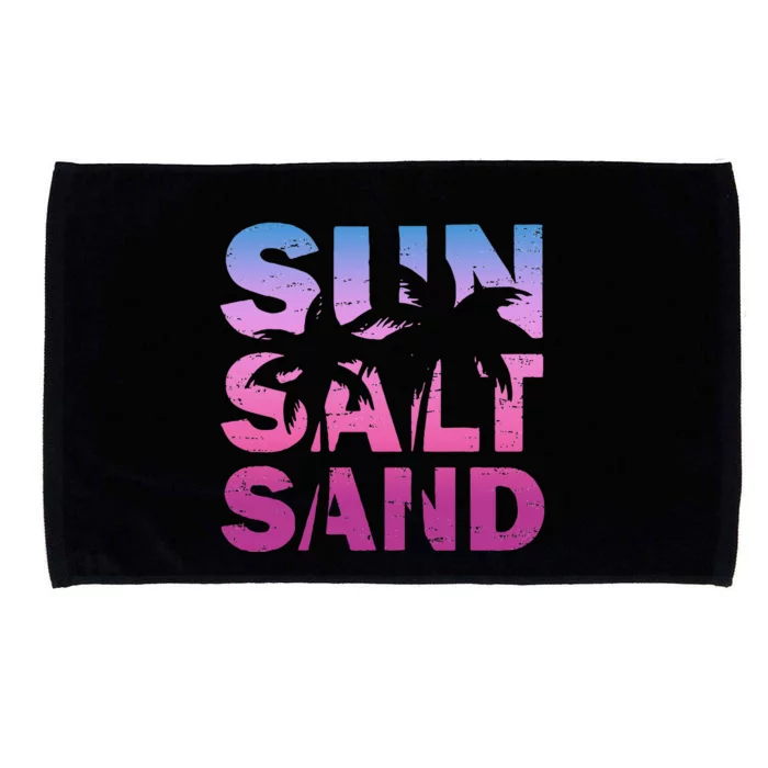 Sun Salt Sand Funny Palm Sun Retro Beach Summer Microfiber Hand Towel