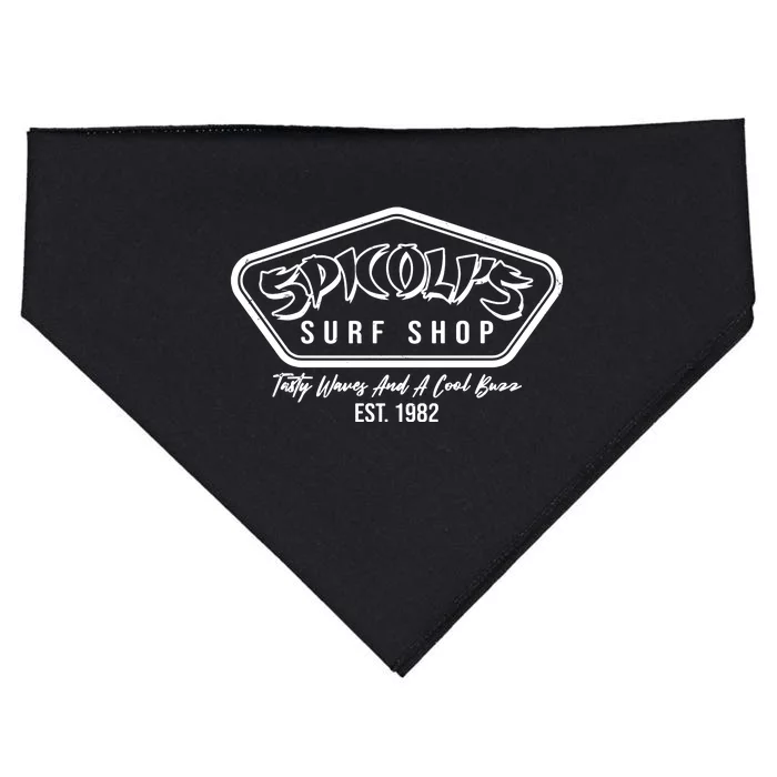 Spicolis Surf Shop Tasty Waves And A Cool Buzz Est 1982 USA-Made Doggie Bandana