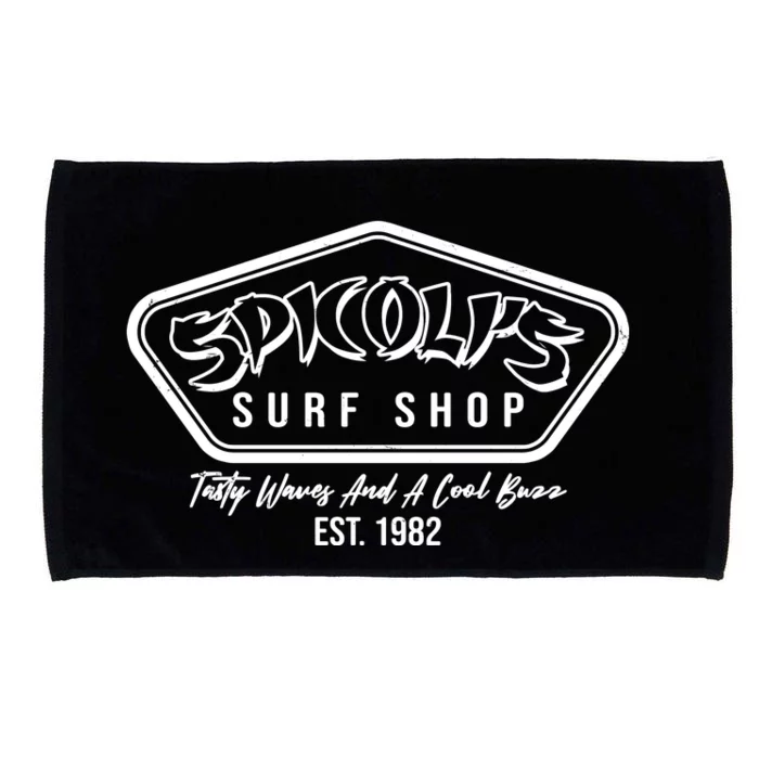 Spicolis Surf Shop Tasty Waves And A Cool Buzz Est 1982 Microfiber Hand Towel