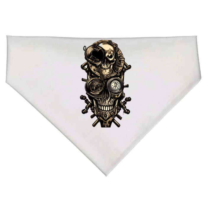 SteamPunk Skull USA-Made Doggie Bandana