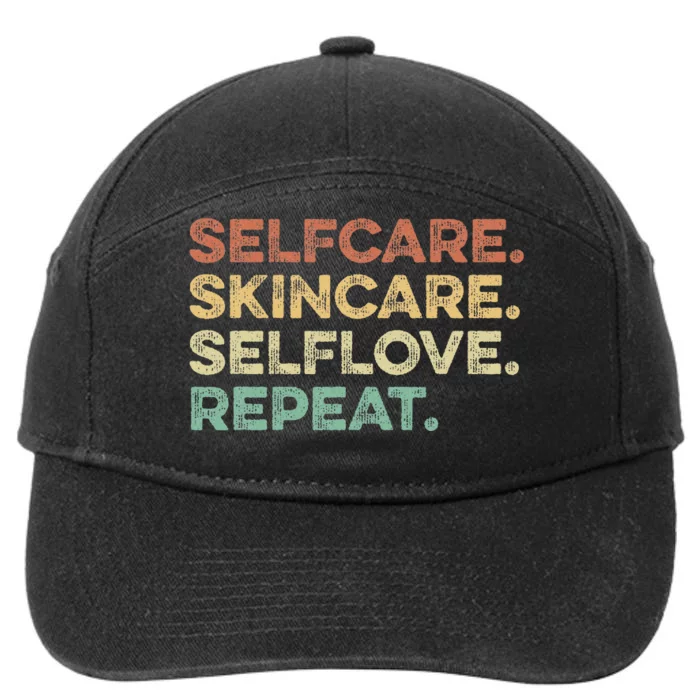 Selfcare Skincare Selflove Repeat Esthetician 7-Panel Snapback Hat