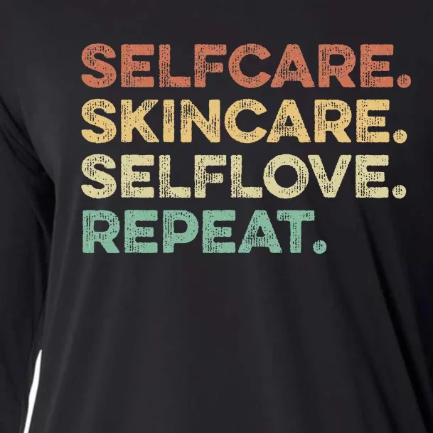 Selfcare Skincare Selflove Repeat Esthetician Cooling Performance Long Sleeve Crew