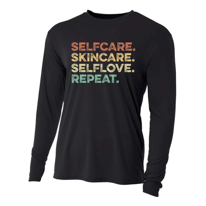 Selfcare Skincare Selflove Repeat Esthetician Cooling Performance Long Sleeve Crew