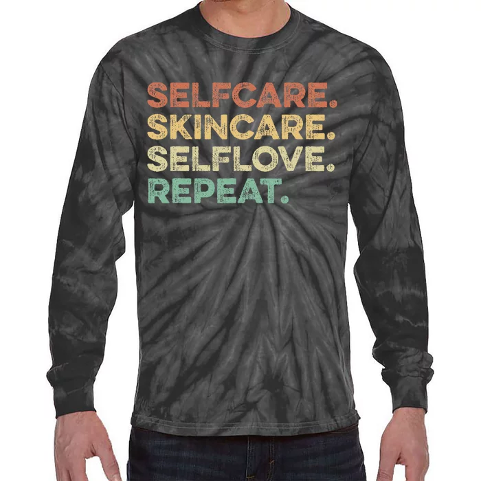 Selfcare Skincare Selflove Repeat Esthetician Tie-Dye Long Sleeve Shirt