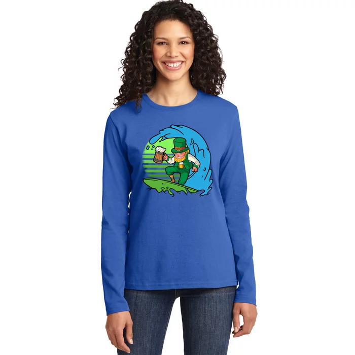 Summer Surfing St Patricks Gift Ladies Long Sleeve Shirt