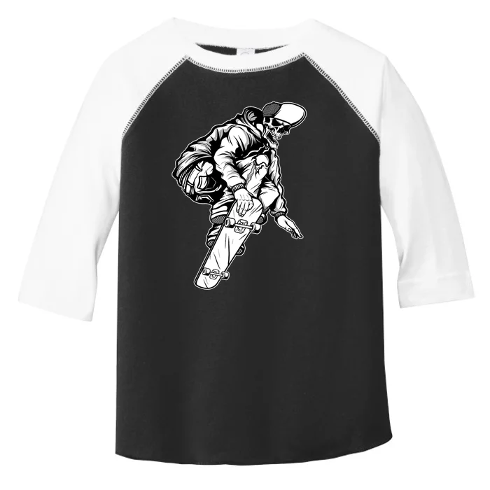 Skateboarding Skater Skate Board Skeleton Toddler Fine Jersey T-Shirt