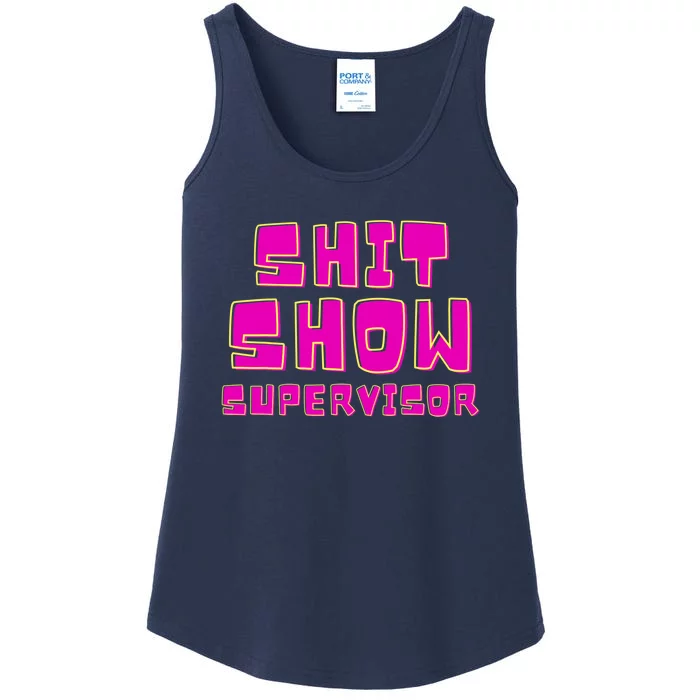 Shit Show Supervisor Funny Mom Boss Manager Ladies Essential Tank