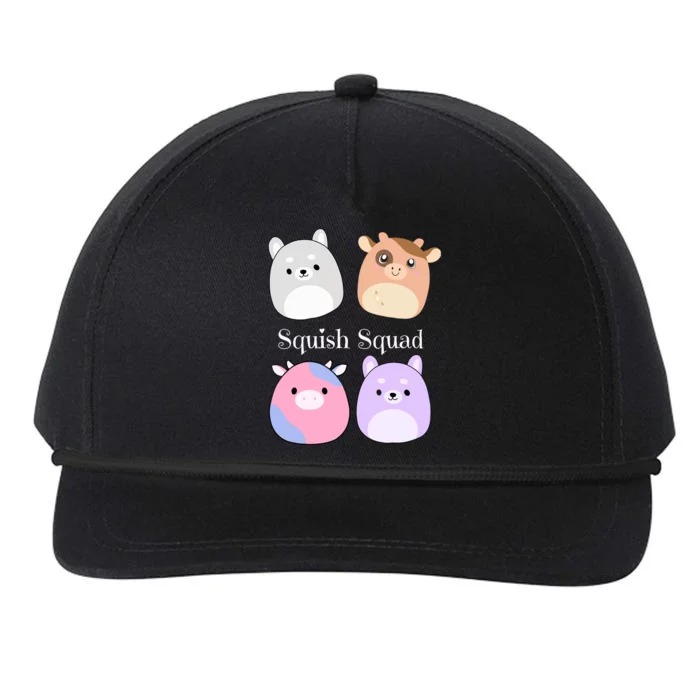 Squish Squad Stuffed Animal Mallow Plush Collector Soft Toy Tacocat Funny Cat Snapback Five-Panel Rope Hat