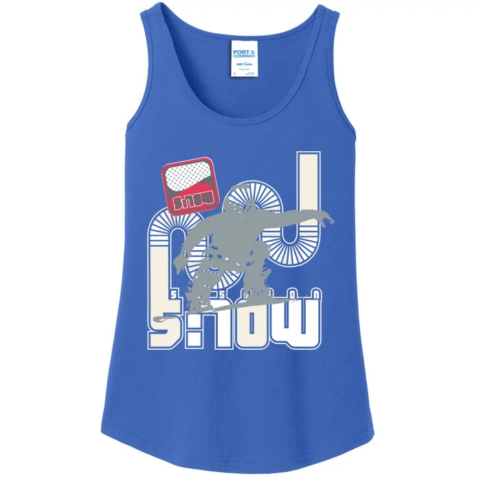 Snow Skiing Ski Graphic Gift Ladies Essential Tank