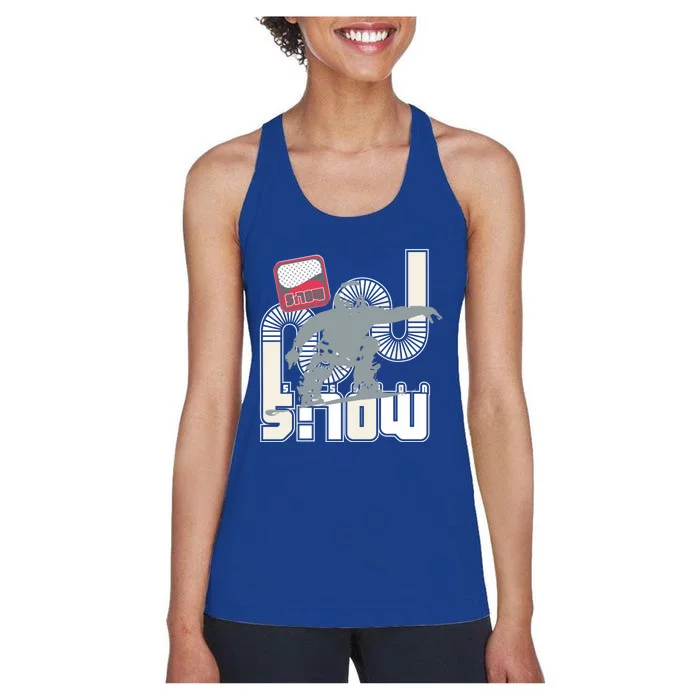 Snow Skiing Ski Graphic Gift Women's Racerback Tank