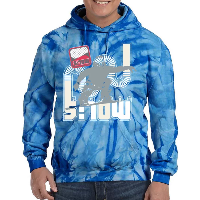 Snow Skiing Ski Graphic Gift Tie Dye Hoodie