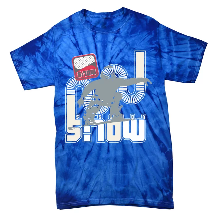 Snow Skiing Ski Graphic Gift Tie-Dye T-Shirt