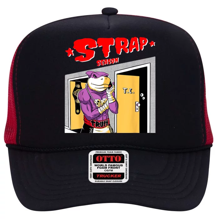 Strap Season Strap Season Funny Shark Boxing High Crown Mesh Trucker Hat