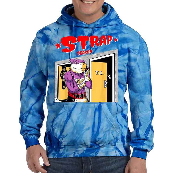 Strap Season Strap Season Funny Shark Boxing Tie Dye Hoodie