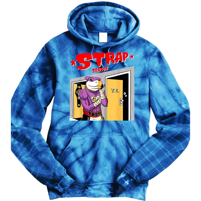 Strap Season Strap Season Funny Shark Boxing Tie Dye Hoodie