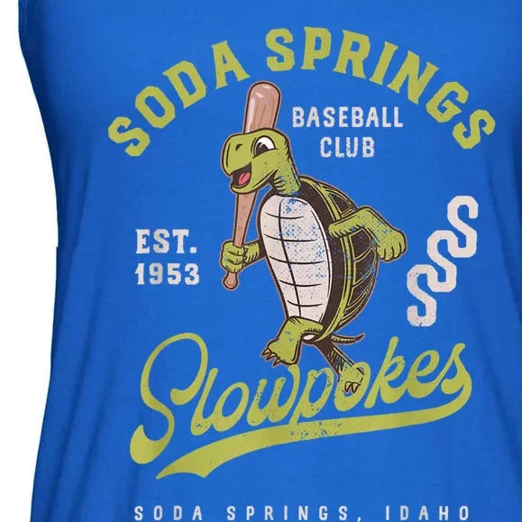 Soda Springs Slowpokes Retro Minor League Baseball Team Ladies Essential Flowy Tank