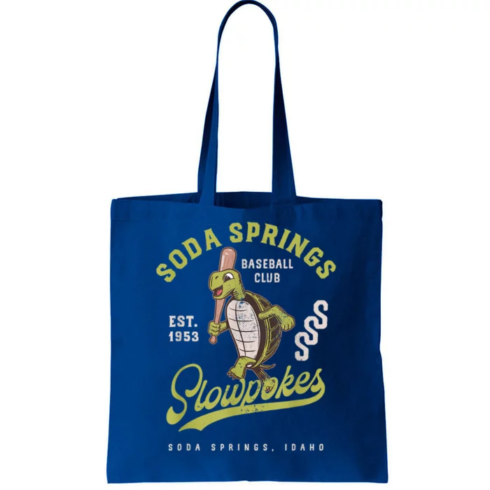 Soda Springs Slowpokes Retro Minor League Baseball Team Tote Bag