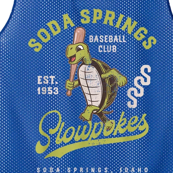 Soda Springs Slowpokes Retro Minor League Baseball Team Mesh Reversible Basketball Jersey Tank