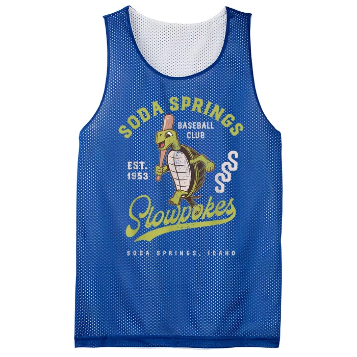 Soda Springs Slowpokes Retro Minor League Baseball Team Mesh Reversible Basketball Jersey Tank