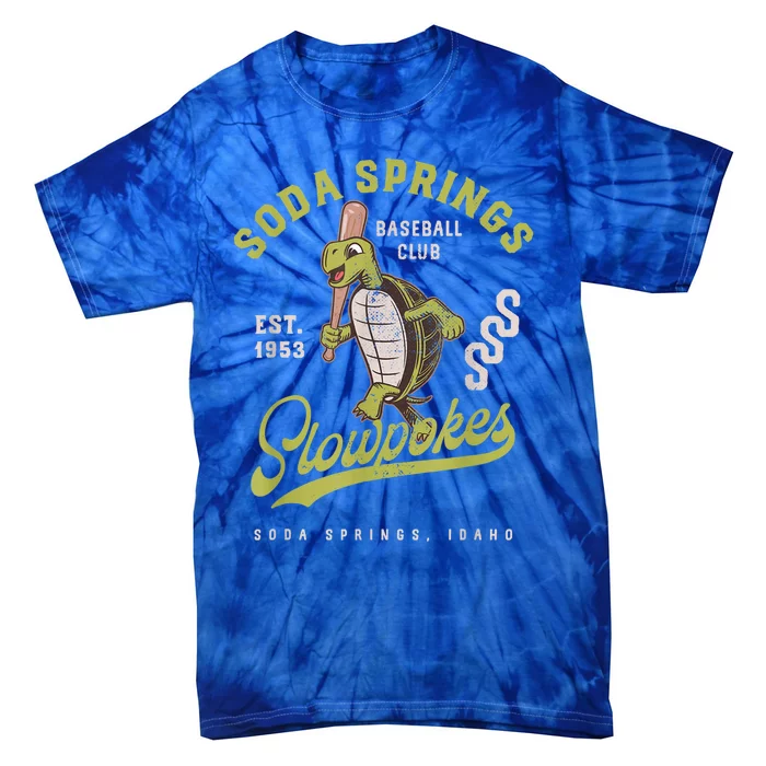 Soda Springs Slowpokes Retro Minor League Baseball Team Tie-Dye T-Shirt