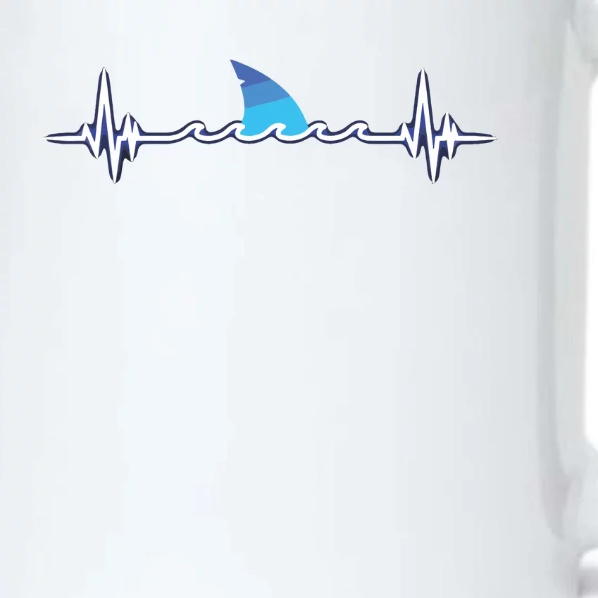 Shark Shirts, Shark Lover Gift, Shark Heartbeat Black Color Changing Mug