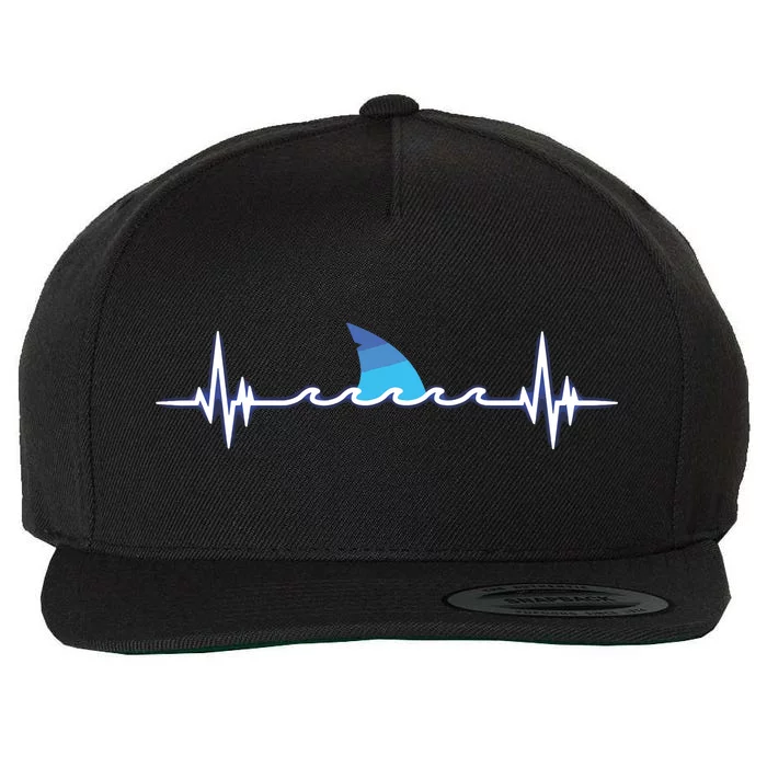 Shark Shirts, Shark Lover Gift, Shark Heartbeat Wool Snapback Cap