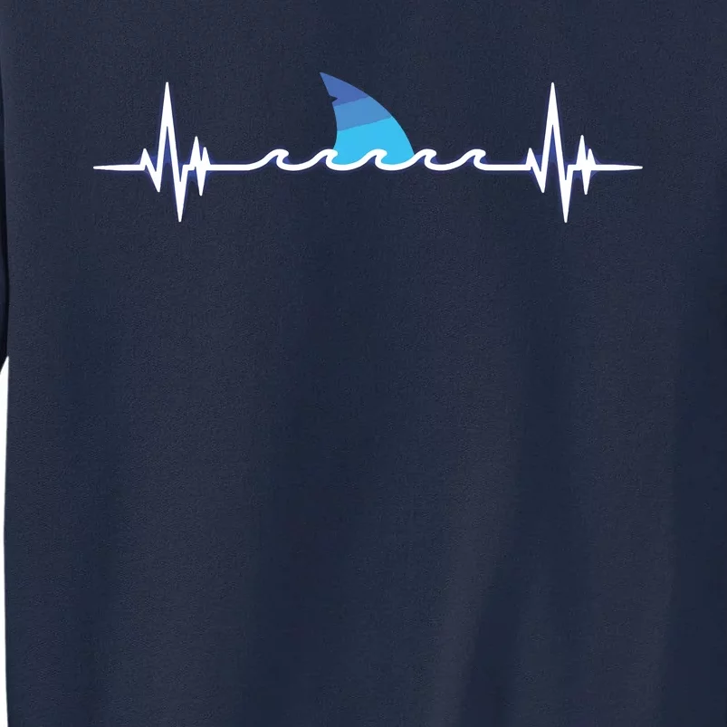 Shark Shirts, Shark Lover Gift, Shark Heartbeat Tall Sweatshirt