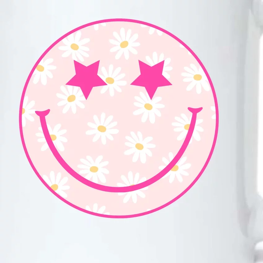 Sunflower Star Smiley Retro Black Color Changing Mug