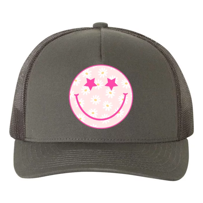 Sunflower Star Smiley Retro Yupoong Adult 5-Panel Trucker Hat